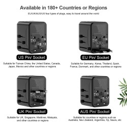 Lifetrons GaN 45W Universal Travel Adapter TA045WA